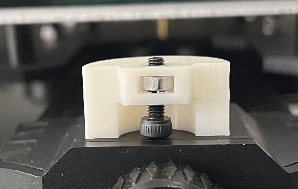 Nut pocket prototype 3D printed